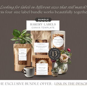 BUNDLE Cottage Food Label, 6x4 Sticker, For Sourdough Bread Box, Cookie Bag, Home Bakery With Ingredients, QR, Canva EDITABLE Template 001 bild 9