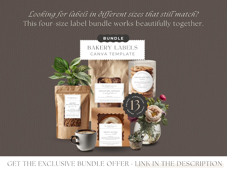 BUNDLE Cottage Food Label, 6x4 Sticker, For Sourdough Bread Box, Cookie Bag, Home Bakery With Ingredients, QR, Canva EDITABLE Template 001 bild 9
