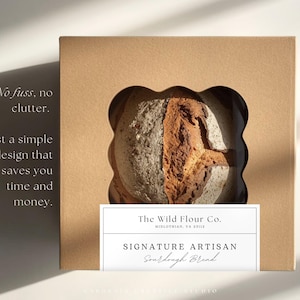 BUNDLE Cottage Food Label, 6x4 Sticker, For Sourdough Bread Box, Cookie Bag, Home Bakery With Ingredients, QR, Canva EDITABLE Template 001 bild 12