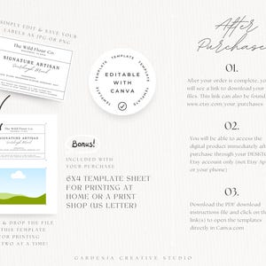 BUNDLE Cottage Food Label, 6x4 Sticker, For Sourdough Bread Box, Cookie Bag, Home Bakery With Ingredients, QR, Canva EDITABLE Template 001 bild 17
