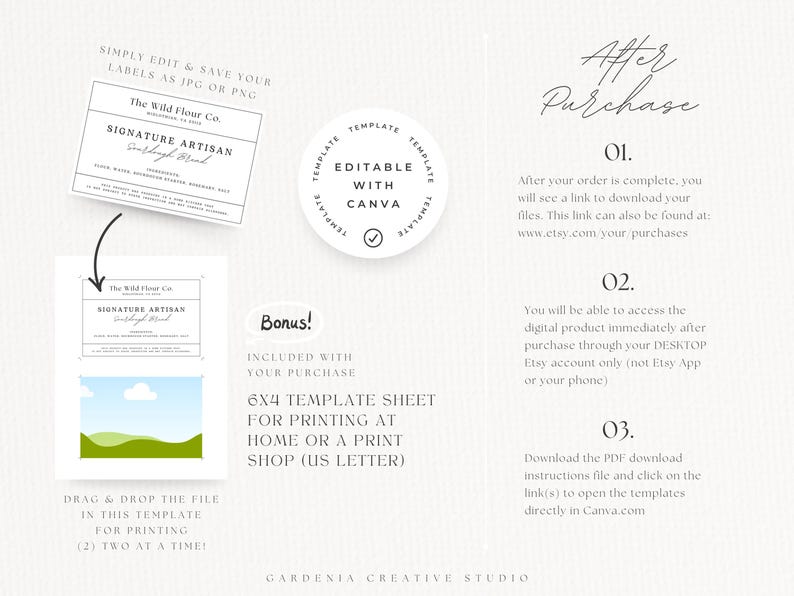BUNDLE Cottage Food Label, 6x4 Sticker, For Sourdough Bread Box, Cookie Bag, Home Bakery With Ingredients, QR, Canva EDITABLE Template 001 bild 17