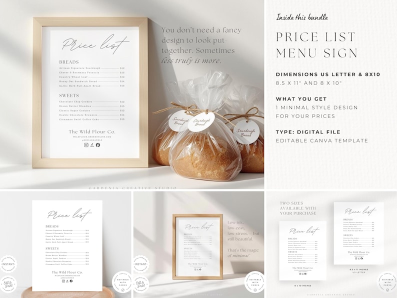 Cottage Food Label BUNDLE, Home Bakery Business, Sourdough Bread Printable Sign, Cookie Sticker, Loyalty Card, Canva EDITABLE Template 001 image 11