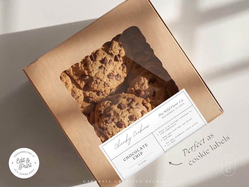 BUNDLE Cottage Food Label, 6x4 Sticker, For Sourdough Bread Box, Cookie Bag, Home Bakery With Ingredients, QR, Canva EDITABLE Template 001 bild 4