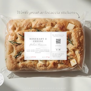 BUNDLE Cottage Food Label, 6x4 Sticker, For Sourdough Bread Box, Cookie Bag, Home Bakery With Ingredients, QR, Canva EDITABLE Template 001 bild 3