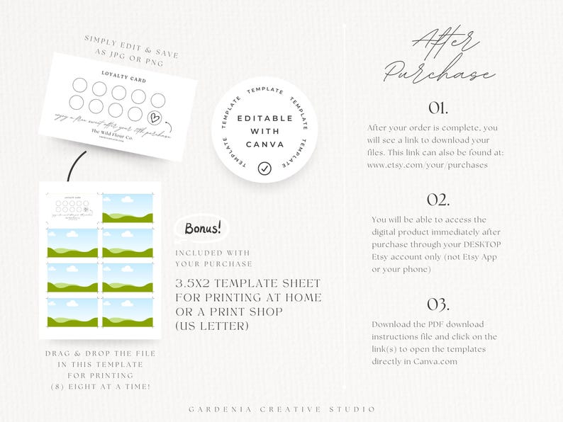 EDITABLE Bakery Loyalty Card, Sourdough Bread, Cinnamon Roll, Cookie, Coffee Shop, Home Baked Goods, Small Business, Canva Template 001 Bild 12