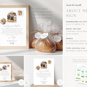 Cottage Food Label BUNDLE, Home Bakery Business, Sourdough Bread Printable Sign, Cookie Sticker, Loyalty Card, Canva EDITABLE Template 001 image 9