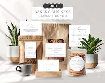 BUNDLE Home Bakery Business, Printable Cottage Food Law Label, Care Card Box Insert, 6x4 Sourdough Bread Sticker EDITABLE Canva Template 001