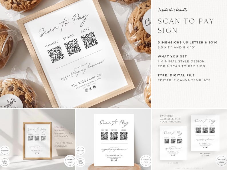 Cottage Food Label BUNDLE, Home Bakery Business, Sourdough Bread Printable Sign, Cookie Sticker, Loyalty Card, Canva EDITABLE Template 001 image 12
