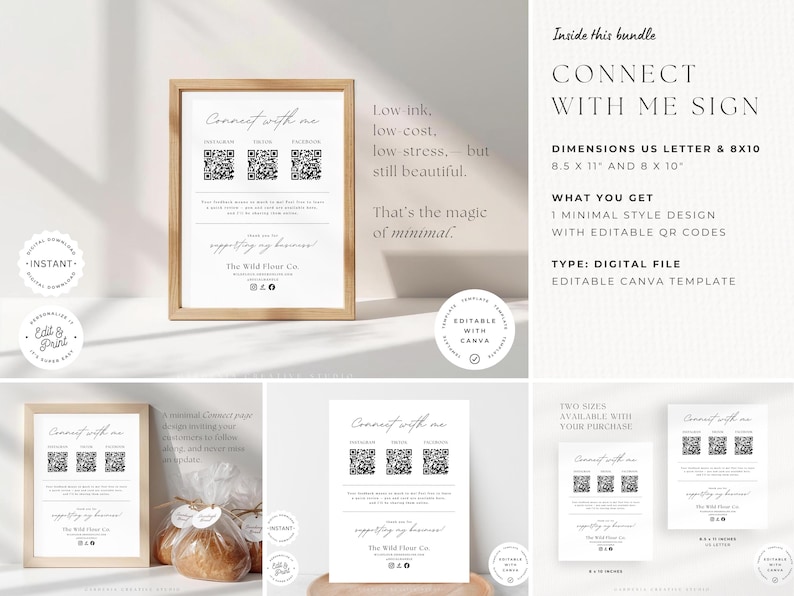 Cottage Food Label BUNDLE, Home Bakery Business, Sourdough Bread Printable Sign, Cookie Sticker, Loyalty Card, Canva EDITABLE Template 001 image 10