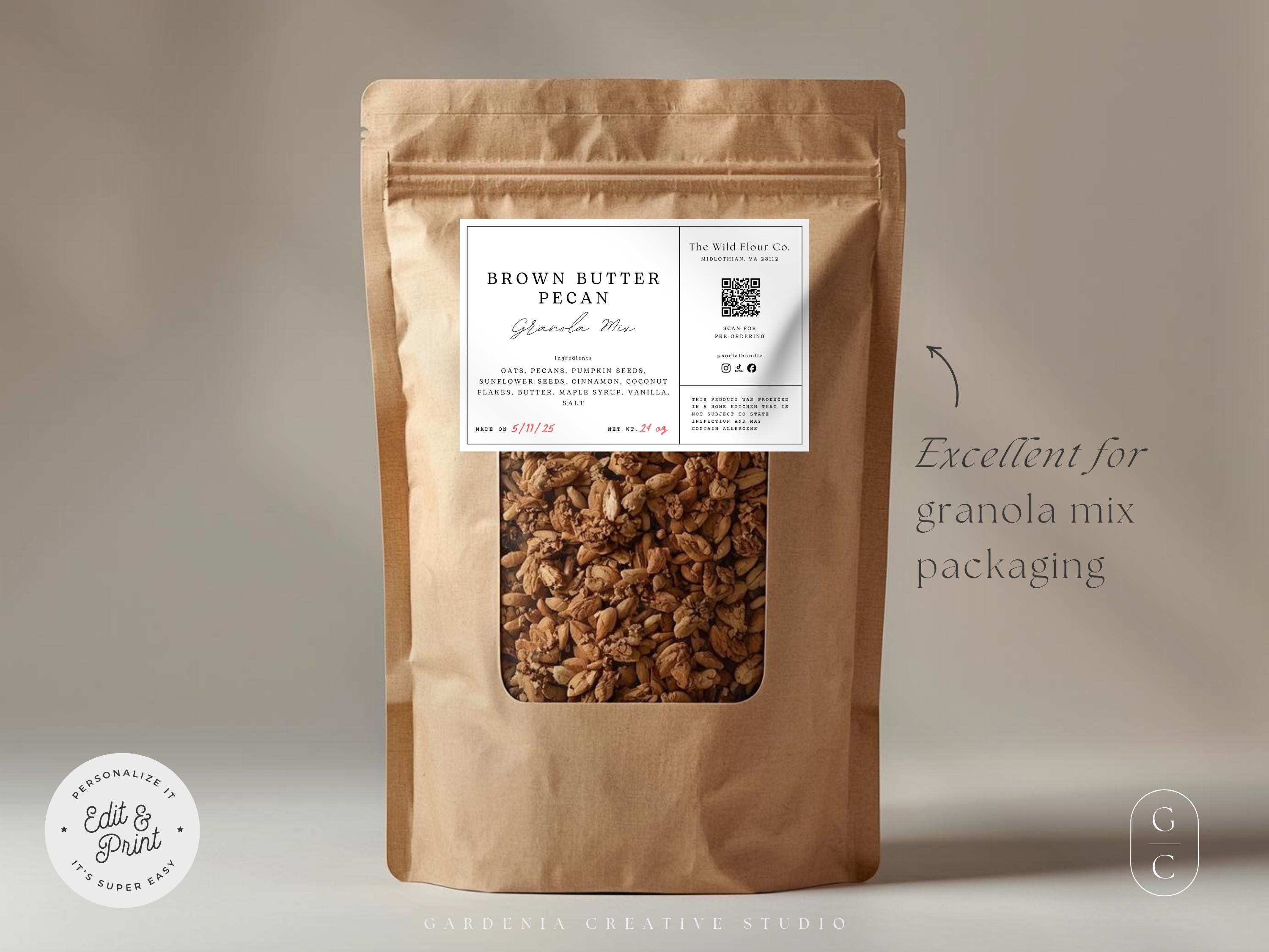 6x4 Cottage Food Label Template, Rectangle Cookie Label With Cottage ...