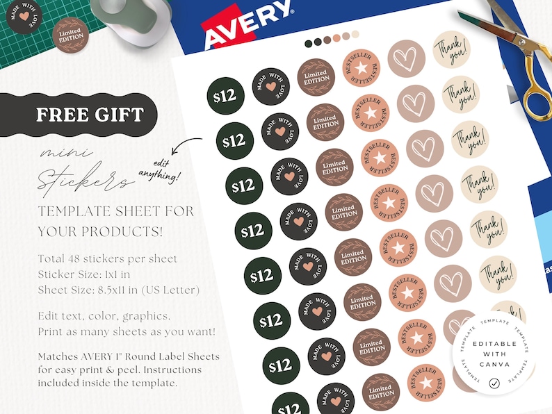 BUNDLE Cottage Food Label, 6x4 Sticker, For Sourdough Bread Box, Cookie Bag, Home Bakery With Ingredients, QR, Canva EDITABLE Template 001 bild 8