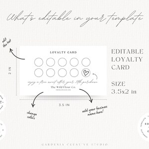 EDITABLE Bakery Loyalty Card, Sourdough Bread, Cinnamon Roll, Cookie, Coffee Shop, Home Baked Goods, Small Business, Canva Template 001 Bild 11