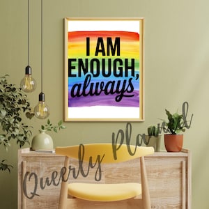LGBTQ Digital Wall Art Print Pride Decor Motivational Poster Queer Affirmation Art Pride Printable Inclusive Art Pride Art Queer Art