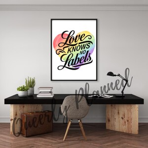 LGBTQ Digital Wall Art Print Pride Decor Motivational Poster Queer Affirmation Art Pride Printable Inclusive Art Pride Art Queer Art