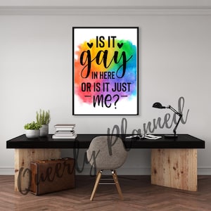 LGBTQ Digital Wall Art Print Pride Decor Motivational Poster Queer Affirmation Art Pride Printable Inclusive Art Pride Art Queer Art