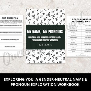My Name My Pronoun LGBTQ+ Workbook Nonbinary Trans Printable Gender Identity Exploration Journal PDF Pronoun Practice Sheet LGBTQ+ Self Love