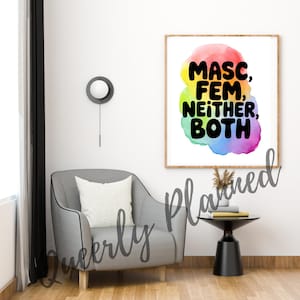 LGBTQ Digital Wall Art Print Pride Decor Motivational Poster Queer Affirmation Art Pride Printable Inclusive Art Pride Art Queer Art