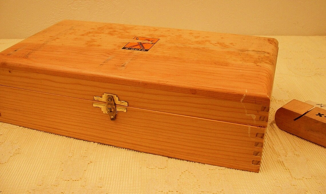 Vintage X Acto Knife Tool Set in Dovetail Wood Box Etsy