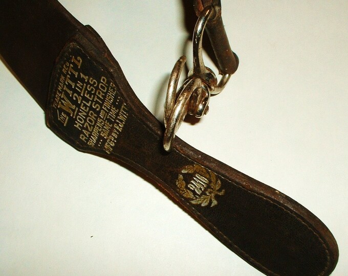 Antique Leather Razor Strop Strap Wittl Honeless Etsy