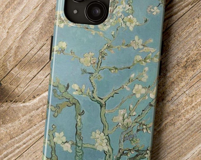 Vincent van Gogh Almond Blossom Tough Phone Case, Antique Art Vintage Cover, Protective Case for Art Lovers, Floral Smartphone Accessories,