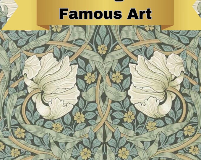 Paint by Number, Morris, Framed Paint by Numbers Kit for Adults with Stand,  Pimpernel by William Morris, Canvas Print, Includes Everything!