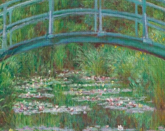 Customize Claude Monet's The Japanese Footbridge Artwork Diamond Painting Kit - Vintage Antique Art, DIY Craft Gift, Full Kit Included