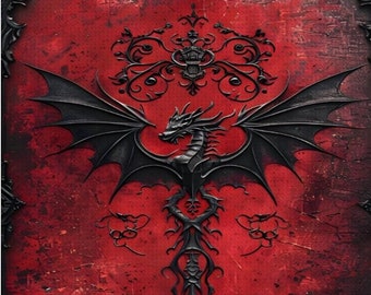 Gothic Dragon Diamond Painting: DIY 16”x20” Art Kit