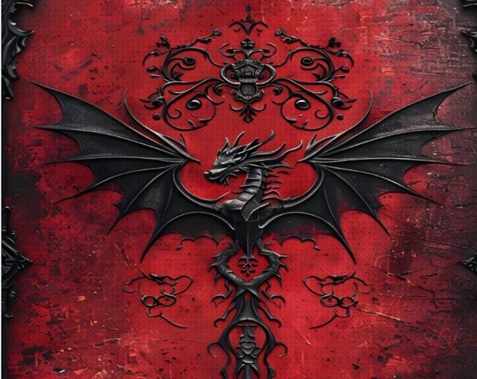 Diamond Painting, Gothic, Dragon Design, Dragon Art, Diamond Paintings, DIY, 16”x20”, Diamond Art, 2 Designs, Unique Art, Customized