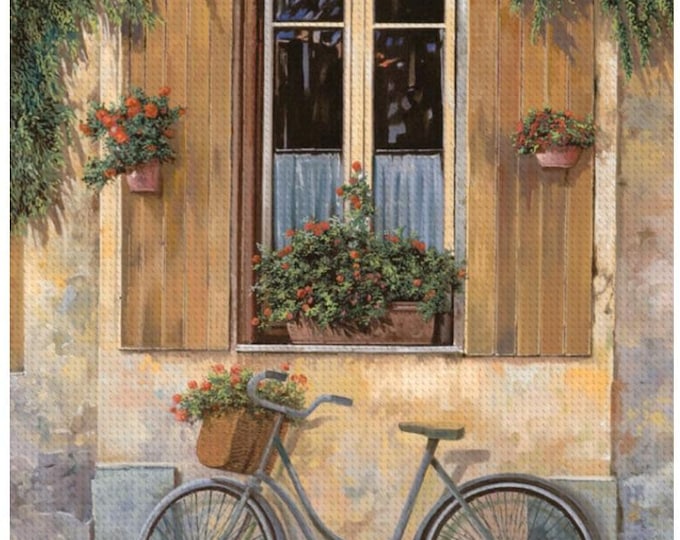 Bicycle, DIY Diamond Painting, Guido Borelli, La Bicicletta, Vintage Antique Art Design, Diamond Art Kit, Free Shipping, Create your own Art