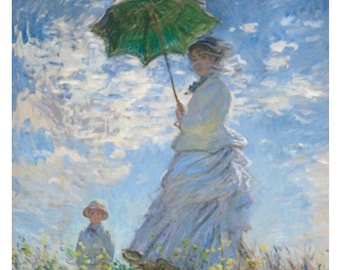 Monet's Woman with Parasol Diamond Painting Kit: DIY Craft Art (16x20, No Frame)