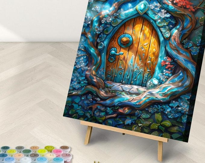 Secret Doorway Paint by Number Kit: Fantasy Painting for Adults