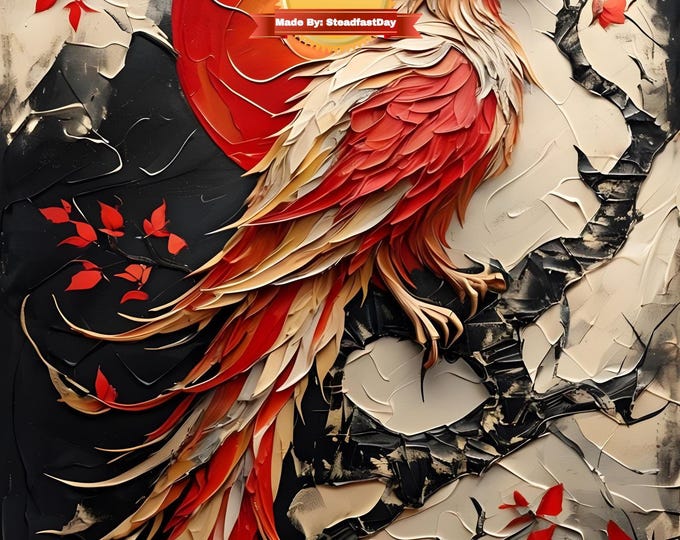 Paint by Number, Phoenix, Phoenix on Canvas, Framed Paint by Numbers Kit for Adults with Stand, Phoenix Painting, Gift Idea