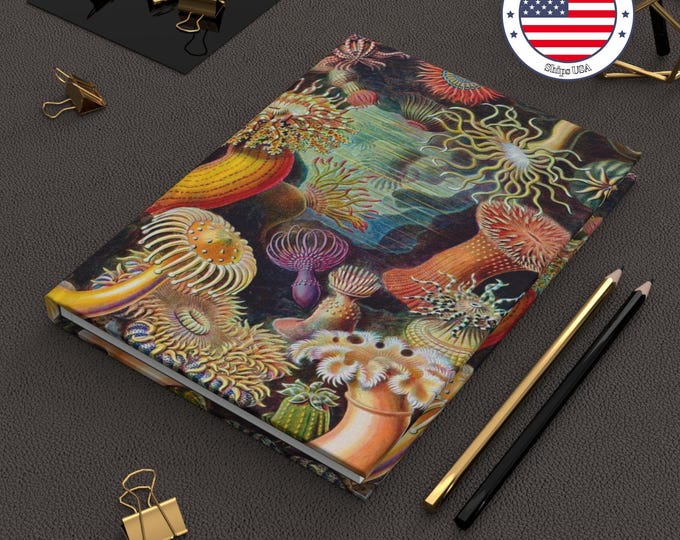 Ernest Haeckel Sea Creatures Hardcover Journal: Vintage Marine Art Notebook