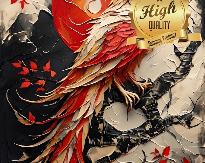 Puzzle, Phoenix, Wooden Jigsaw Puzzle, 500 pieces, 1000 pieces, Phoenix Puzzle, Originally Made, Asian Inspired, Oak Wood Puzzle, Gift