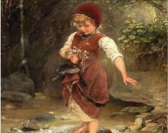 Vintage Emil Keyser Art Diamond Painting Kit, DIY Home Decor (16x20, No Frame)