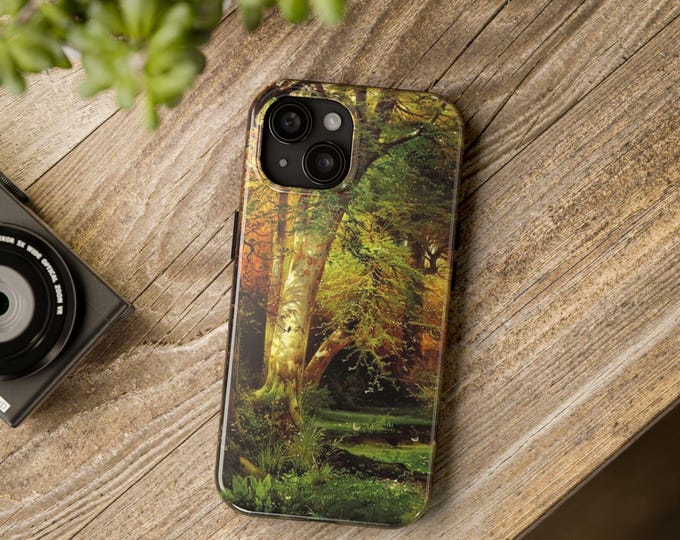 Thomas Moran, Nature-Inspired Tough Phone Case, Forest Scene, Eco-Friendly, Perfect Gift Nature Lovers, Durable Protection, Unique Design