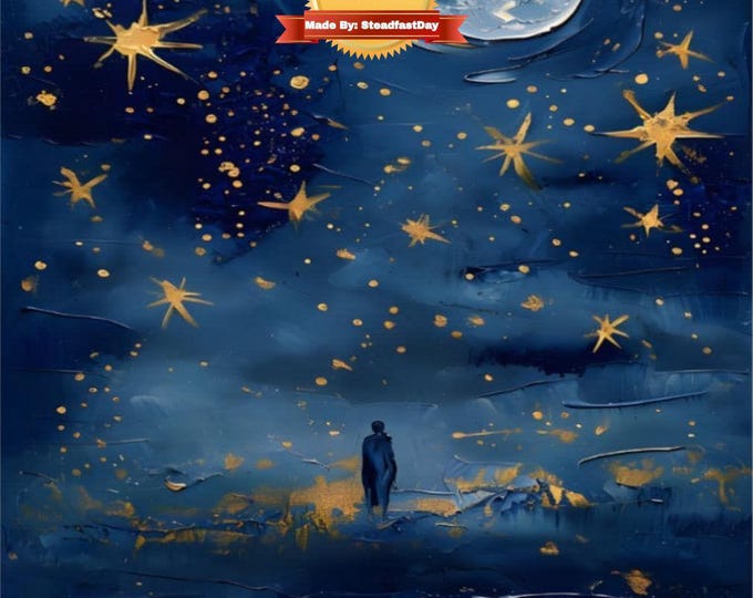 Moonlight Night Paint by Numbers, Framed Art Kit, Stand Alone Painting Figure, DIY Art Set, Adult Art Kit, PBN, Color by Number, Free Ship