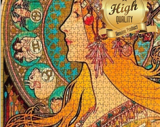 Alphonse Mucha Zodiac Puzzle | 500 or 1000 Piece Wooden Jigsaw
