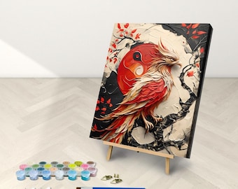 Phoenix Paint by Number Kit: Framed Canvas Art for Adults