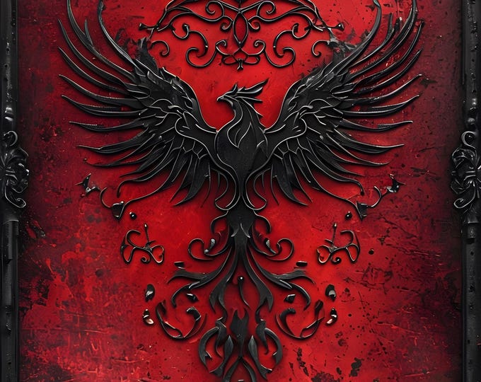 Gothic Phoenix Wooden Jigsaw Puzzle: Abstract Oak Design, 500/1000 Pieces