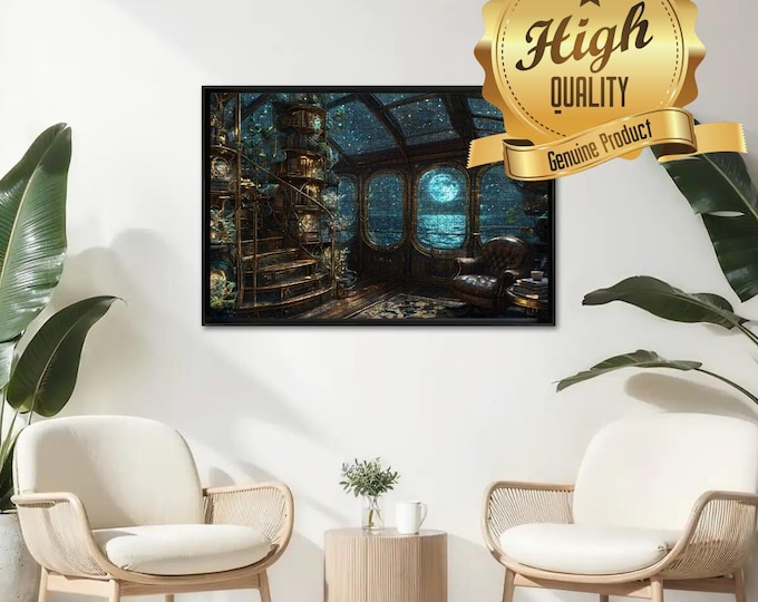 Sailor Ocean View, Wooden Jigsaw Puzzles 500 or 1000 Pieces, Ship Library Full Moon, Precision Cut, High Quality, Original Design Puzzle