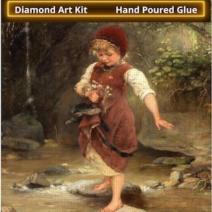 Vintage Art, Diamond Painting Kit with Complete Tool Set, DIY Craft for Home Decor, Emil Keyser Art Design, Diamond Art, Craft Kit, Antique