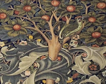 Vintage Woodpecker Diamond Painting Kit: William Morris Style DIY Craft