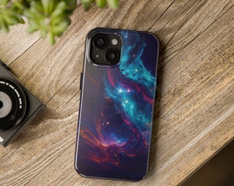Cosmic Tough Phone Case, Celestial Body and Nebula Design, Space Lover Gift, Protective Cover, Personalized Phone Accessory, Galaxy Phone