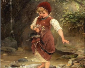 Vintage Emil Keyser Art Diamond Painting Kit, DIY Home Decor (16x20, No Frame)