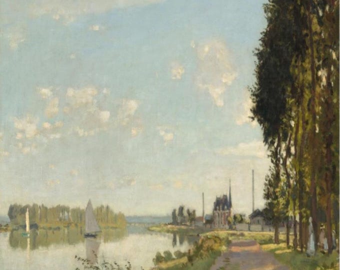 Monet Argenteuil Paint by Numbers Kit: Vintage Art, Framed Canvas (16x20)