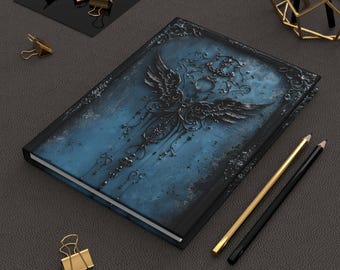 Hardcover, Angel Wings, Gothic, Journal, Diary Notebook, Hardcover Book, Journal, Unique Writing Pad, Dark Fantasy Sketchbook, Full Wings