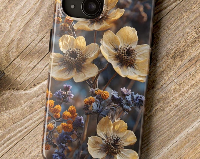 Tough Phone Cases, Wildflowers Antique Photo Design, Protective Phone Covers, Floral Phone Accessories, Vintage Style Phone Shell, Durable