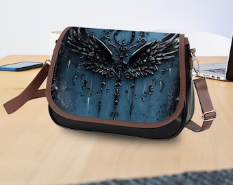 Unique Design, Angel Wings, Shoulder or Crossbody bag, Adjustable and Removable strap, Decorative Design, Easy Wipe Clean, Free Shipping