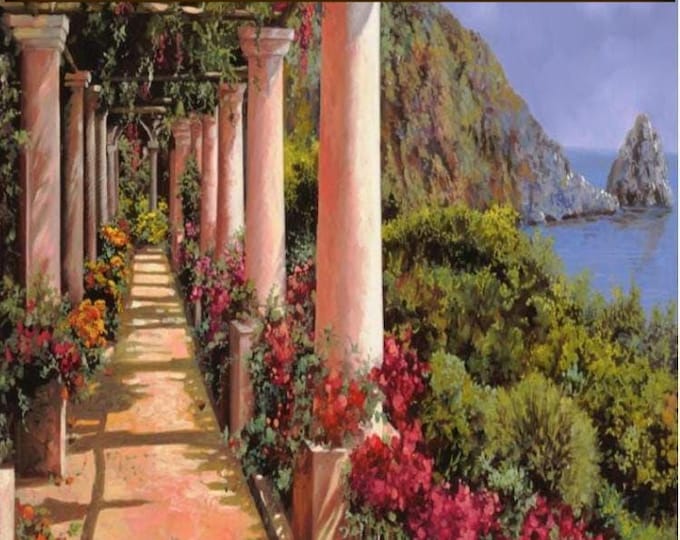 DIY Diamond Painting Kit: Guido Borelli Seaside Landscape Art